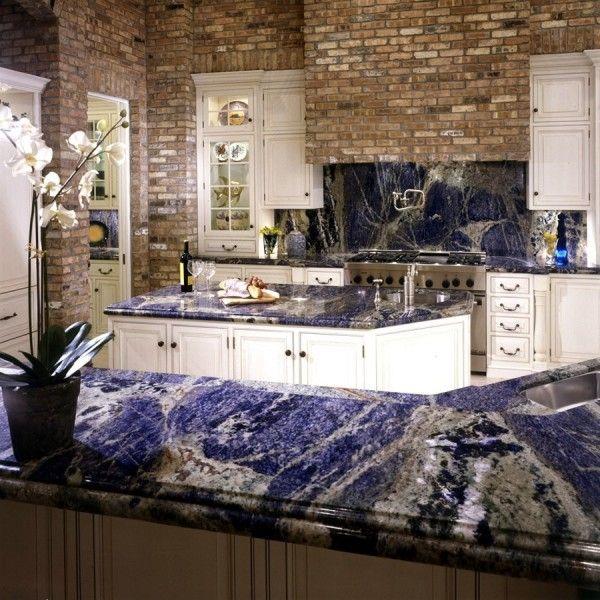 blue countertop