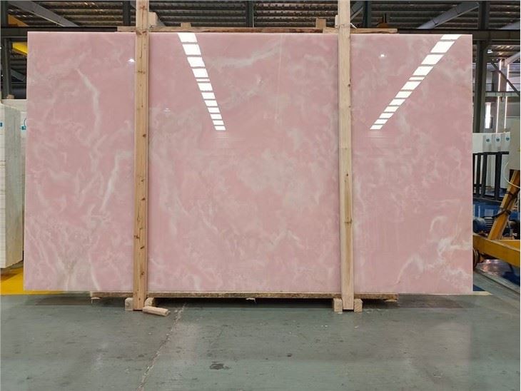 pink onyx marble table