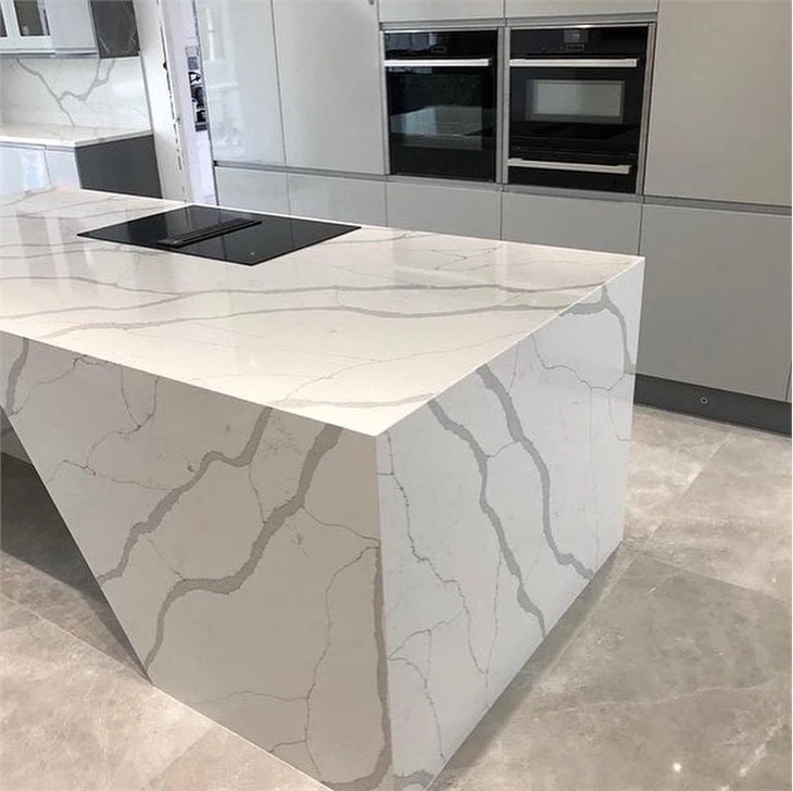 Calacatta White Quartz Countertops
