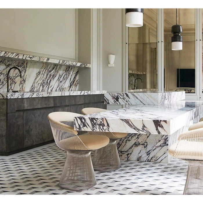 Custom Natural Calacatta Viola Marble Luxury intertor project