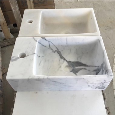 Weißes Marmorbecken für Badezimmer